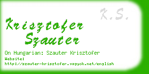 krisztofer szauter business card